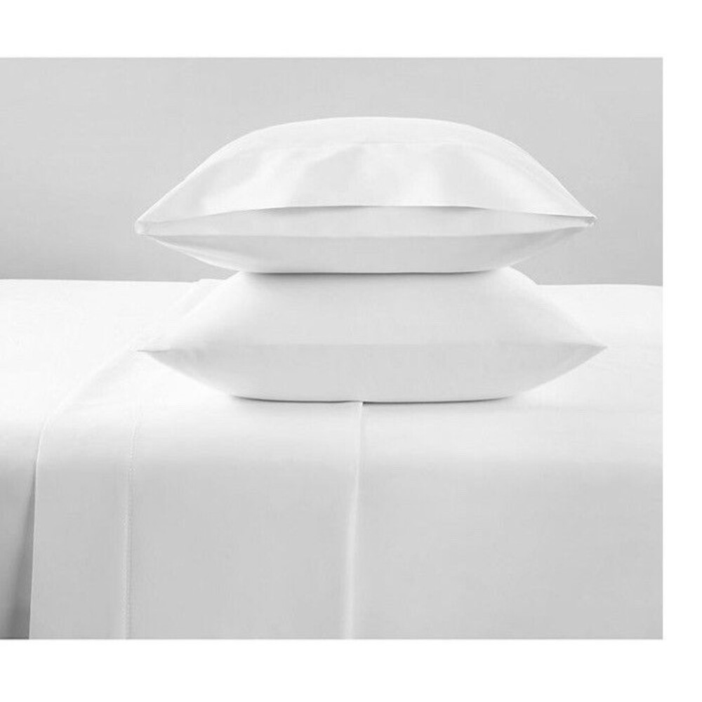 AUTHENTIC NEW WAMSUTTA Dream Zone 1000 TC PimaCott Queen Sheet Set White Stripes - Picture 6 of 9